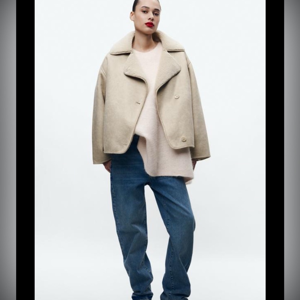 NWT Zara faux fur jacket